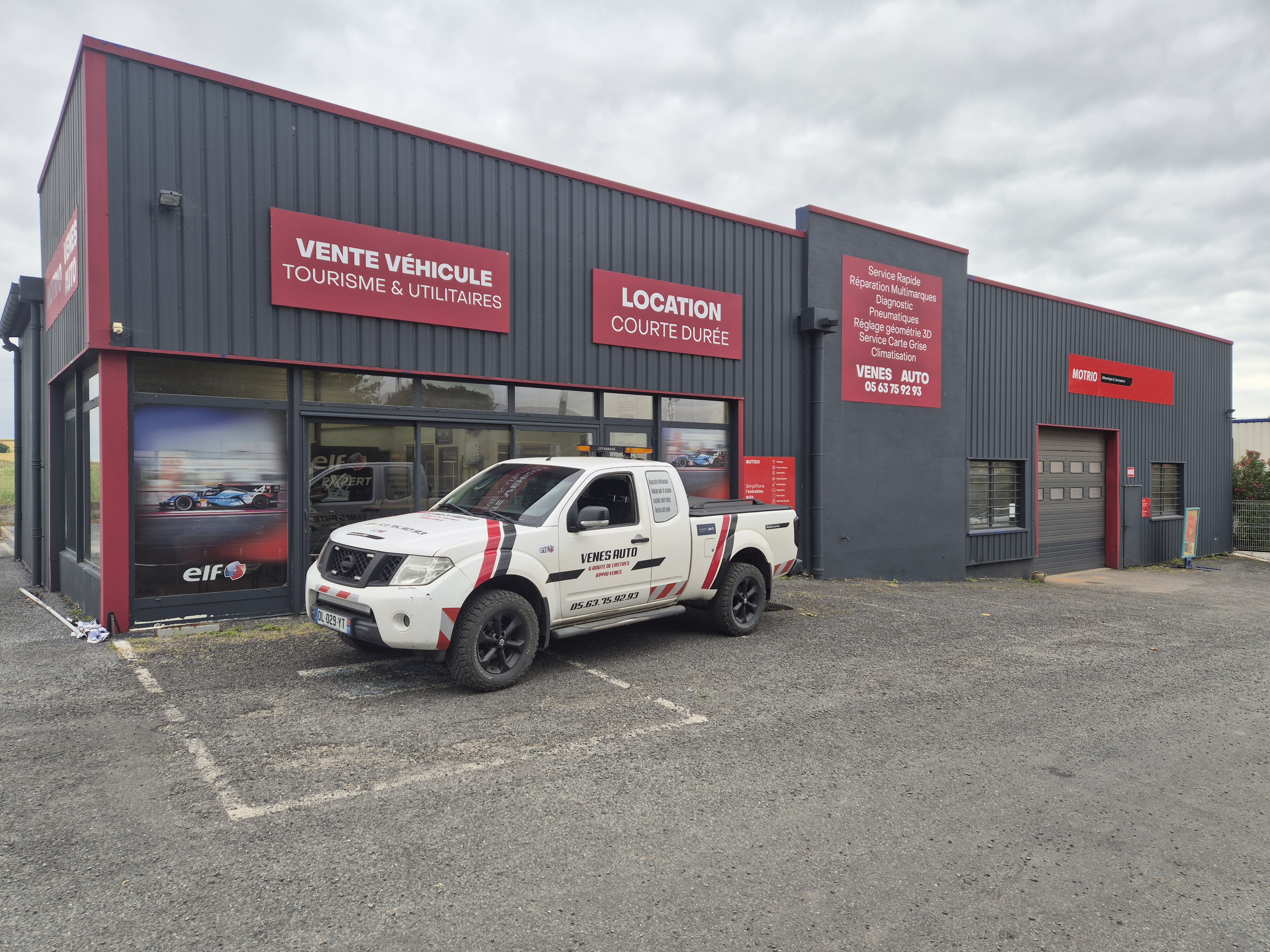 Façade du garage Venes Auto